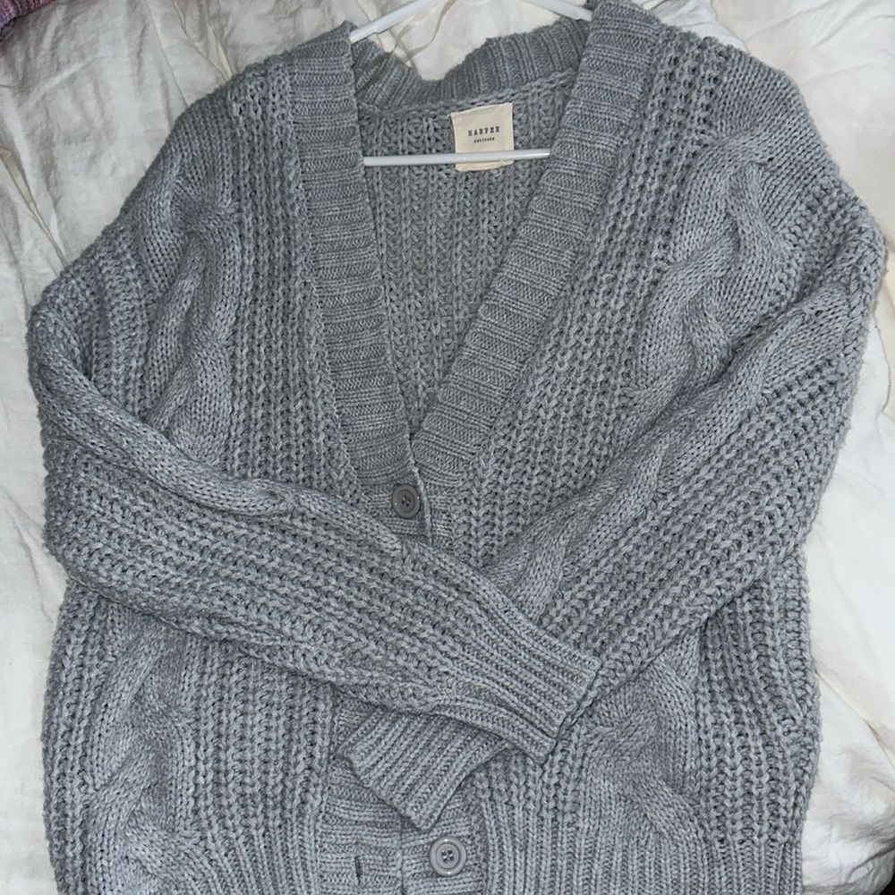 Blue button up cardigan